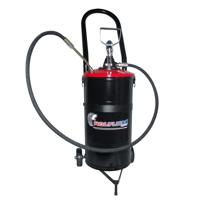 Wolflube Manual Grease Pump - with Bucket and Trolley - 30 lbs Bucket Capacity