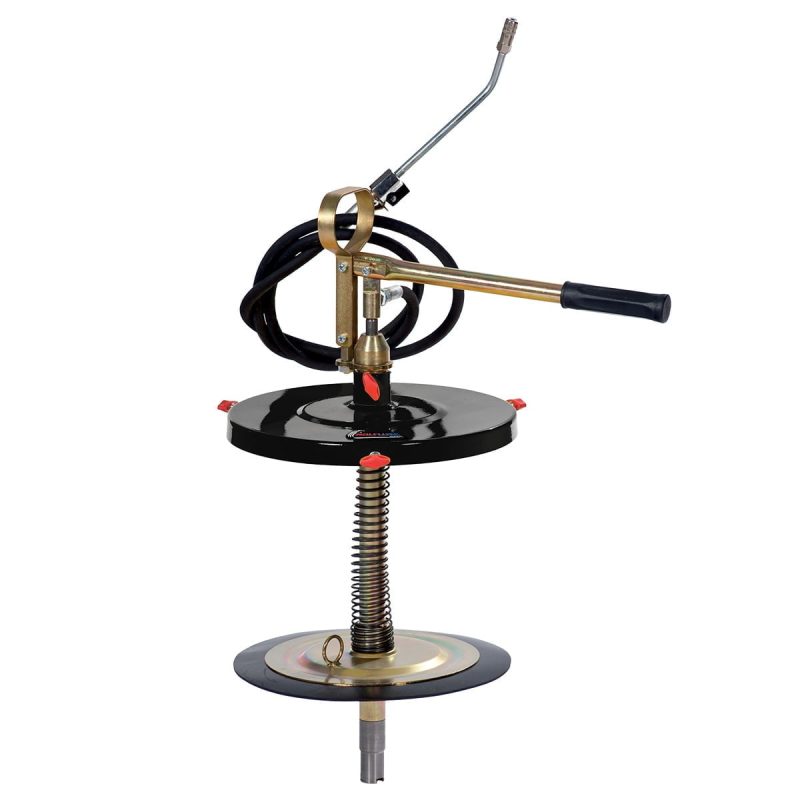 Grease Kit - Manual Pump - For 45 to 60 lbs Drum - with Lid, Follow Plate, Hose and Spout
