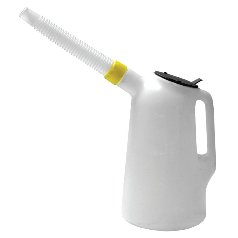 Plastic Container (Clear) - with Flexible Spout - 2 qt (0.52 gal) Capacity - Clip LID