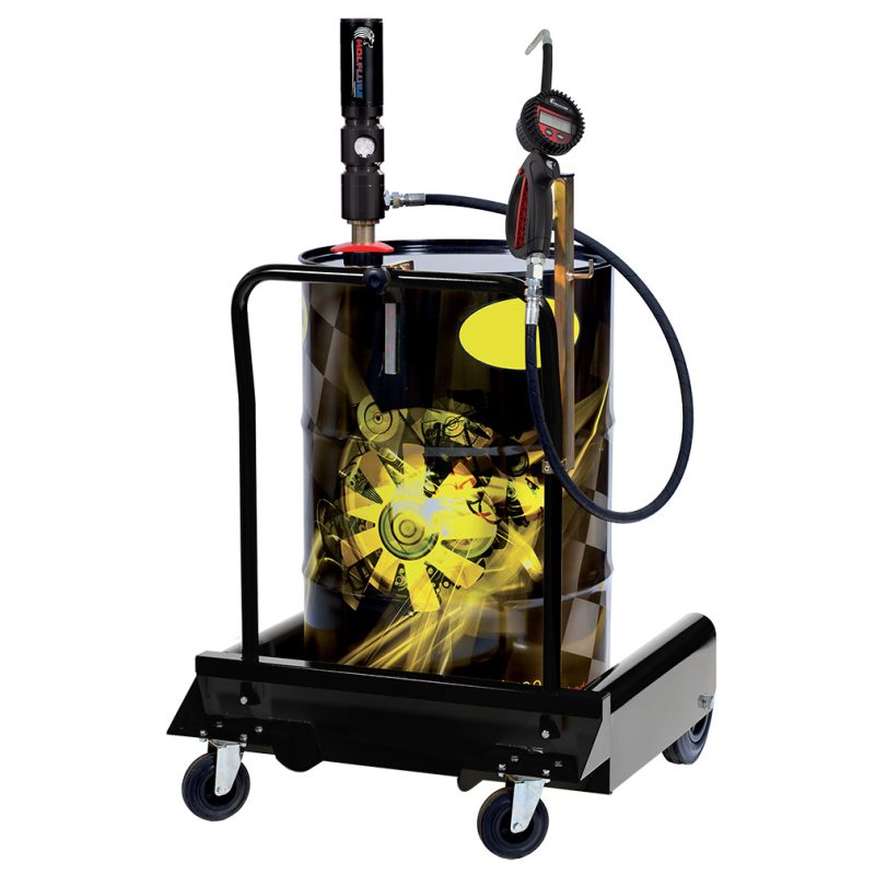 Oil Kit for 55 gal Drum with 5:1 pump, Digital Control Handle and 4 Wheels Trolley