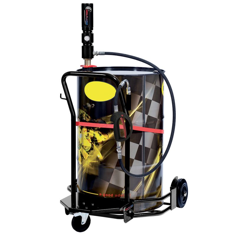 Oil Kit for 55 gal Drum with 5:1 pump, Control Handle and 3 Wheels Trolley.