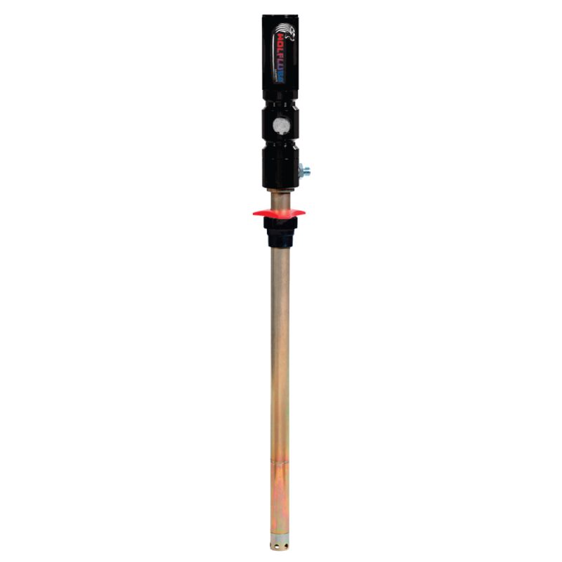 Air-Operated Oil Pump, 5:1 Ratio Double Acting for 16 gal Drum, with 7.4 gpm Free Flow Rate