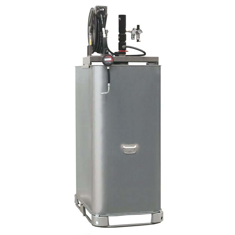 Double Wall Metal Tank with 264 GAL Capacity, with 5:1 Pump, 50ft Hose Reel & Digital Control Handle