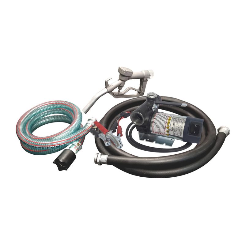 Fuel Kit - Diesel Only - 12V - Free Flow Rate 11 gpm - With Hose and Nozzle